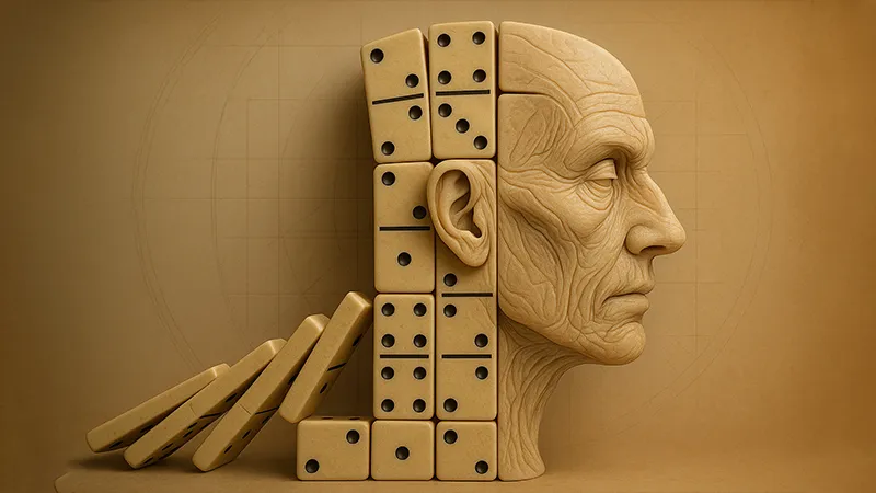 اثر دومینو در پیری صورت: چرا افتادگی یک ناحیه، باعث پیرتر دیده شدن نواحی دیگر می‌شود؟