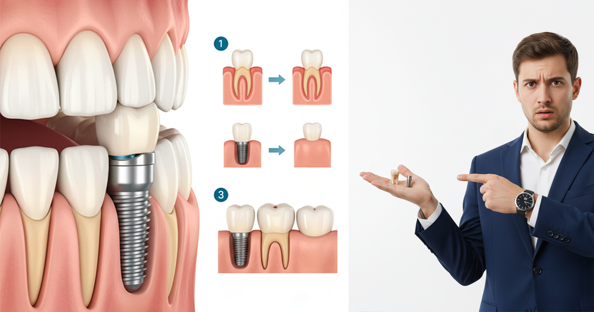 مراحل کاشت دندان فوری