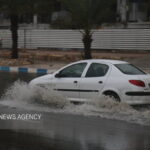 آبگرفتگی خیابان های انزلی بر اثر بارش باران