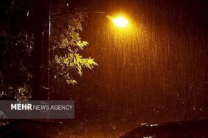 آغاز بارندگی در جزیره قشم