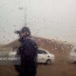 بارش باران در میناب آغاز شد