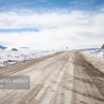 بارش برف در آزادراه خرم‌آباد به اراک