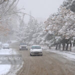 بارش برف در محور ارتباطی ایلام - بدره