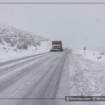 بارش برف در محور نورآباد-نهاوند