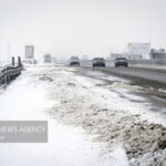 بارش برف در محورهای مواصلاتی استان زنجان