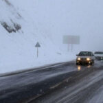 بارش برف در ییلاق اسب وونی تالش آغاز شد