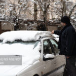 بارش برف شدید روستای باباامان