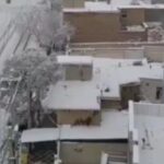 بارش برف شهر قروه را سفیدپوش کرد