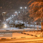 بارش برف و کولاک شدید در زنجان