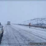 بارش شدید برف در محور ازنا - اراک