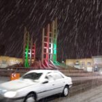 بارش نخستین برف پاییزی چهره زنجان را سفید پوش کرد