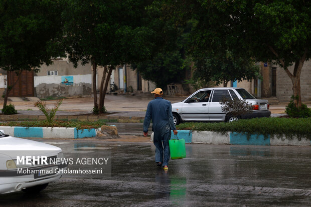 بارش ۵۸ میلی متر باران در برکه دکای شهرستان پارسیان