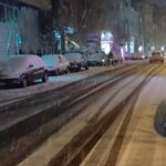 تبریز زیر چتر برف