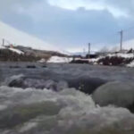 تصاویری از خروش سیمینه رود پس از بارش های اخیر