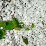 تگرگ شدید در روستای سرزه شمیل هرمزگان