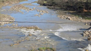 جاری شدن رودخانه چاه‌دازو شهرستان دلگان
