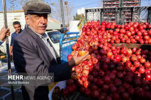 سفره های کوچک در بلندترین شب سال؛ روایتی ازبازار شب چله قم