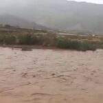 سیلاب صبحگاهی پس از بارندگی شدید روستای شهرو حومه بندرعباس