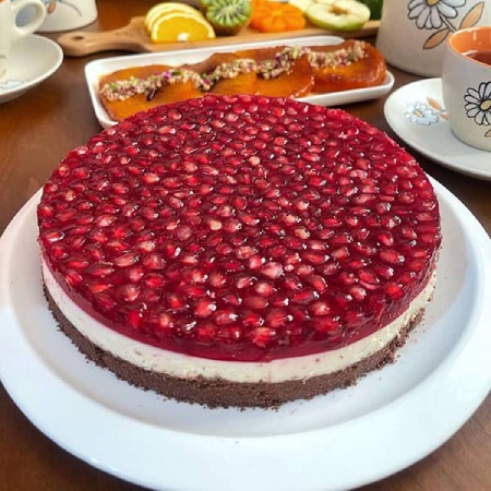 طرز درست کردن کیک انار مخصوص شب یلدا