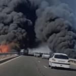 علت آتش‌سوزی در آزادراه قزوین–رشت مشخص شد