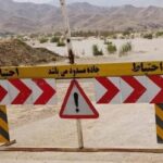 مسدود شدن مسیر نیکشهر - قصرقند در پی باران