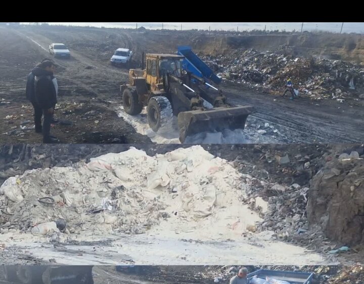 معدوم سازی ۱۷۲۰ کیلوگرم آرد غیربهداشتی در پارس آباد