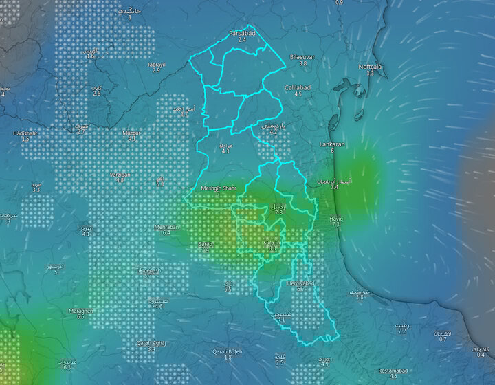 هشدار هواشناسی اردبیل در خصوص آبگرفتگی معابر عمومی در برخی نواحی شهر