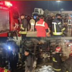 واژگونی کامیون حمل بتن در محور بیستون یک قربانی گرفت