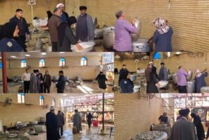 امام جمعه گناوه از محل طبخ غذای معتکفین بازدید کرد