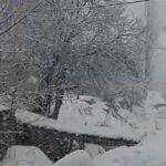 بارش برف در روستای بلچه‌سور مریوان