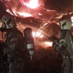 حریق گسترده یک کارگاه مبل‌سازی در جاده ساوه