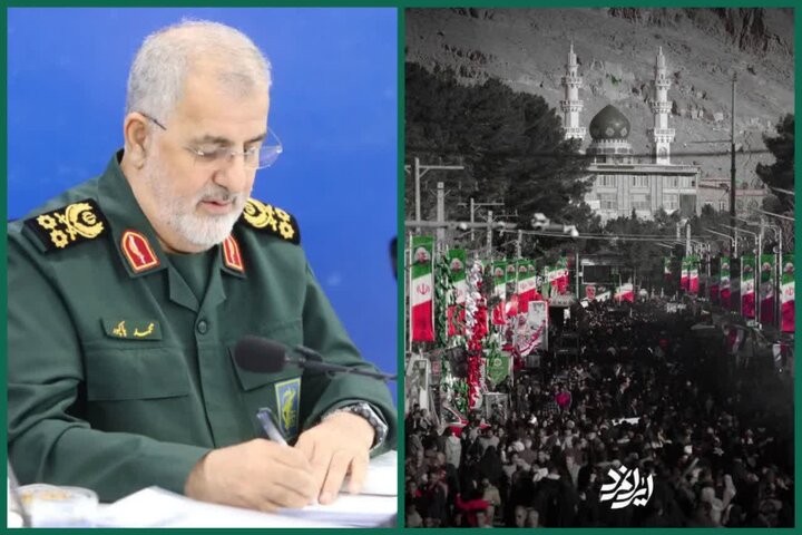 حضور و بازدید فرمانده کل سپاه از مراسم سالگرد شهید سلیمانی در کرمان