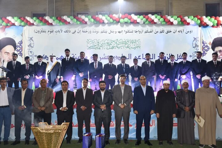 مراسم ازدواج آسان ۲۳ زوج جوان در چاه‌ مبارک برگزار شد