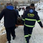 نجات مصدوم حادثه سقوط در ارتفاعات آبیدر با تلاش اورژانس کردستان