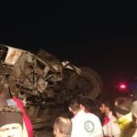 واژگونی خونین یک اتوبوس در جاده گرمسار/ ۲۵ نفر مجروح شدند