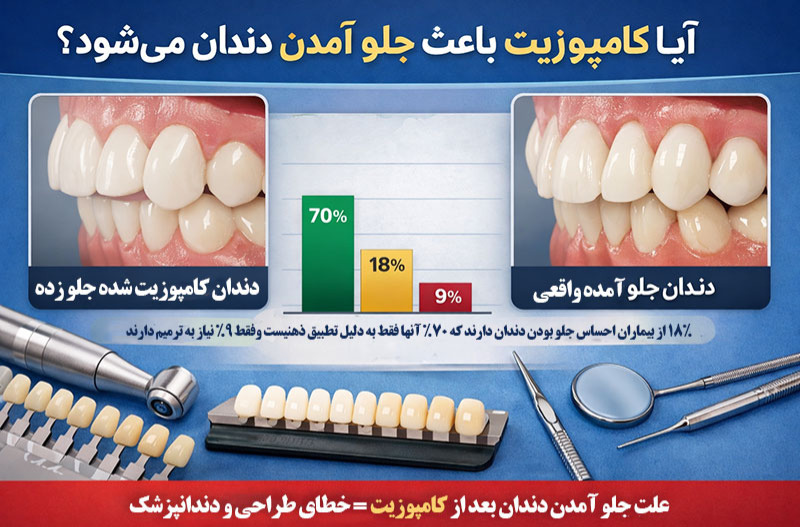 آیا کامپوزیت باعث جلو آمدن دندان میشود