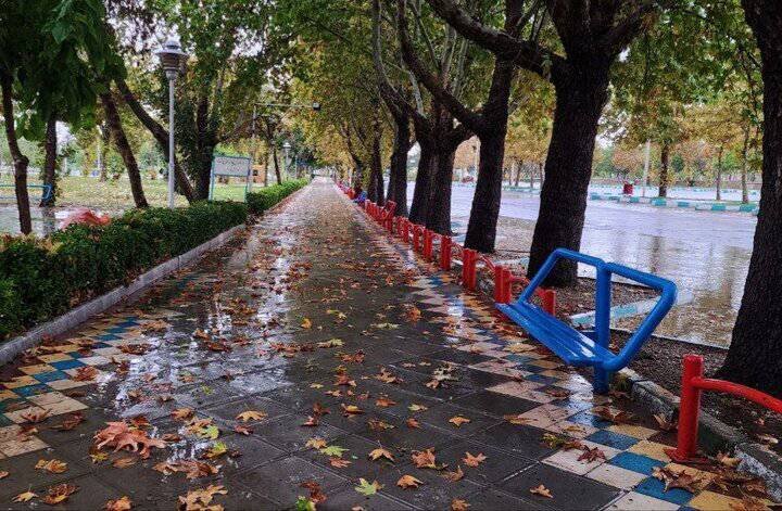 بارش باران در همدان