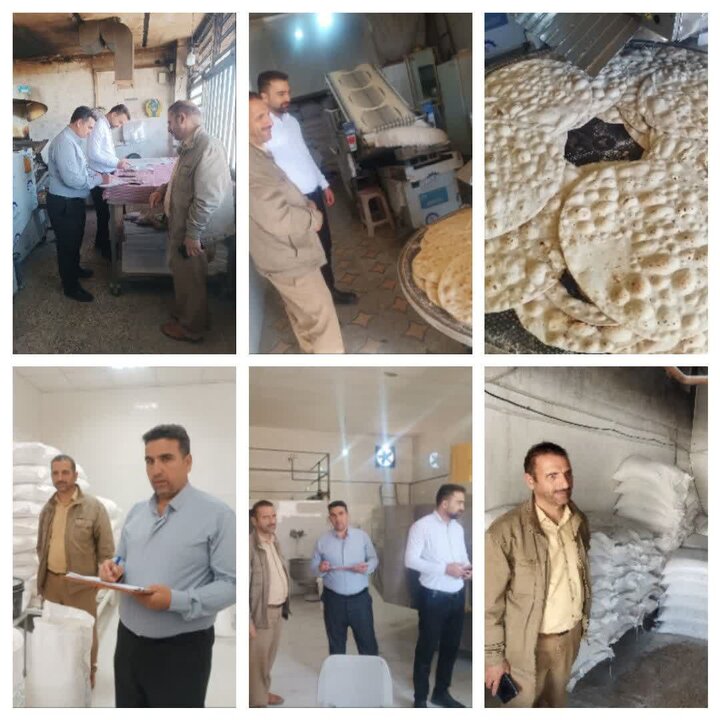 بازرسی مشترک از نانوایی‌های چگنی