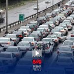 تصاویری از ترافیک نیمه سنگین در محور خروجی گیلان
