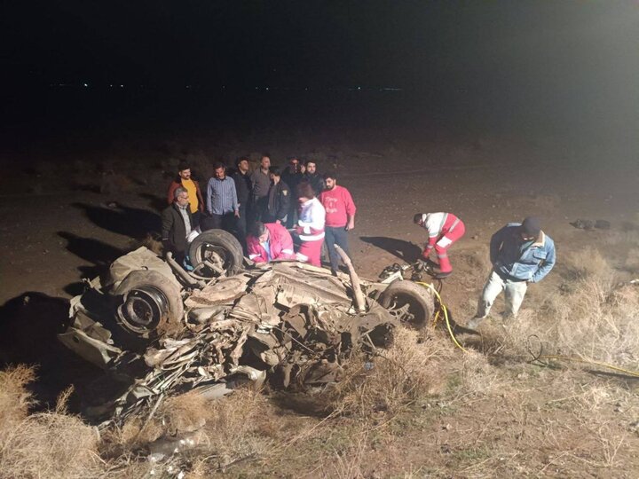 سانحه تصادف کامیون ۱۰ چرخ در محور خوی-جلفا با ۲ مصدوم و یک فوتی