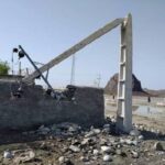 سقوط ۶ پایه برق در مرکز گچساران؛ برق بخش مرکزی دوگنبدان قطع شد