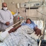 فرمانده هوانیروز ارتش از شهروند مصدوم سانحه بالگرد هوانیروز دیدار کرد