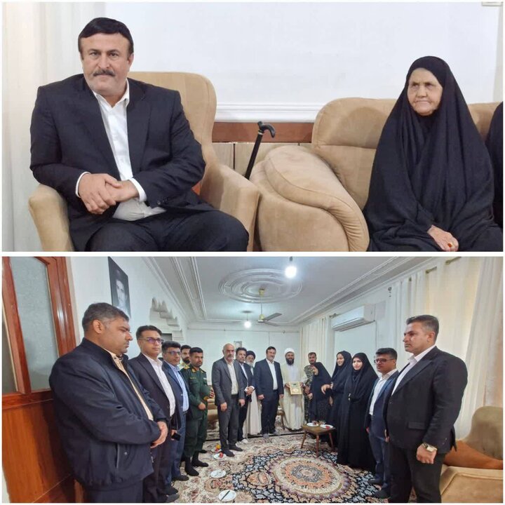 مسئولان دیلم با خانواده شهید «ابراهیمی زاده» در دهه فجر دیدار کردند