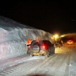 مسدود شدن گردنه چری به دلیل کولاک و کاهش شدید