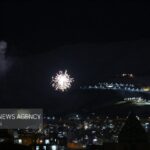 نورافشانی در تپه نورالشهدا شهرکرد