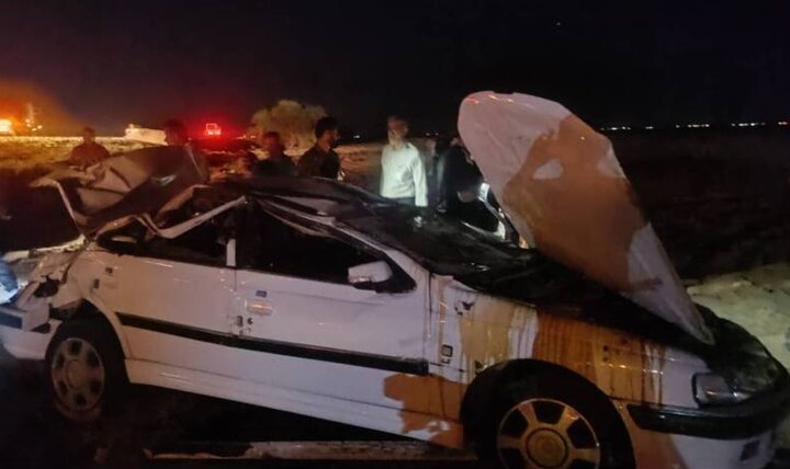 واژگونی خودرو در محور خورموج به کنگان ۴ مصدوم داشت