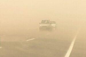 وضعیت طوفانی محور زاهدان - بم