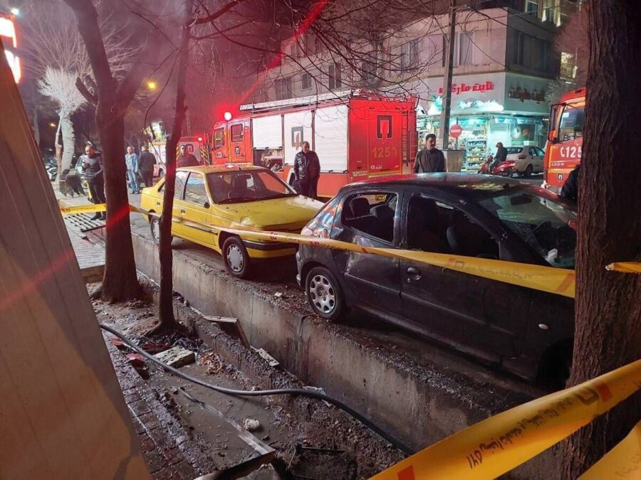 وقوع انفجار و آتش سوزی در خیابان پیروزی/ علت چه بود؟