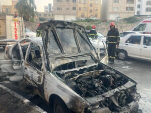 یک مصدوم در پی حریق خودرو در بندرعباس