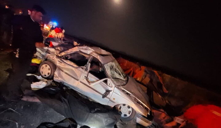 یک کشته و ۱۰ مصدوم در تصادف زنجیره‌ای جاده سمنان به دامغان